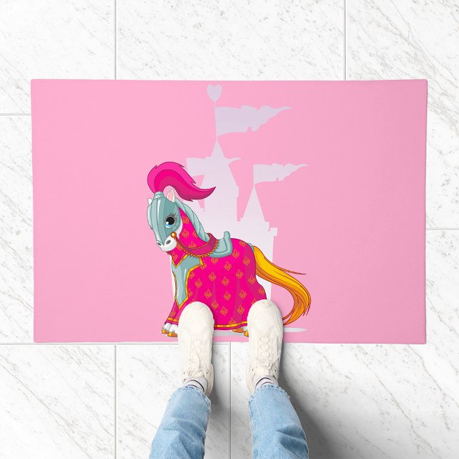 Medieval Knight Horse in Armor Fantasy Doormat (Creator Uploaded)