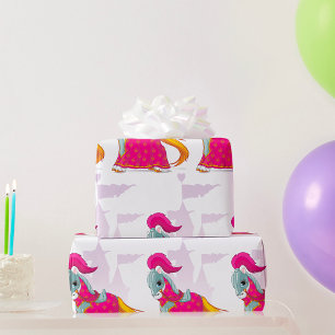 Medieval Knight Horse in Armor Fantasy Wrapping Paper