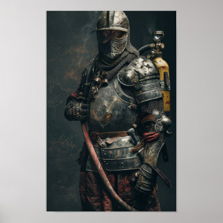 Medieval Knight in Armor Poster