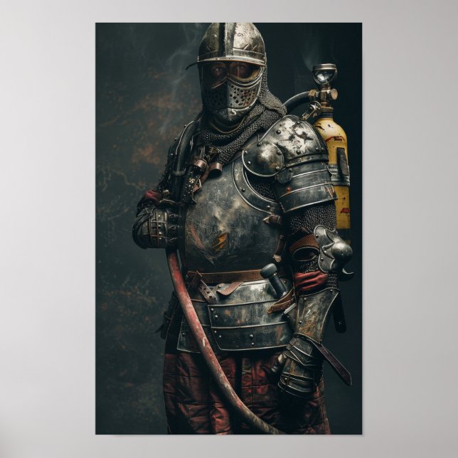 Medieval Knight in Armor Poster (Front)