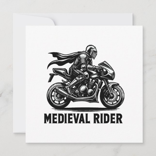 Medieval knight invitation (Front)