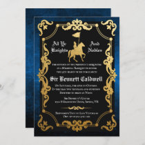 Medieval Knight Jousting Birthday Invitation