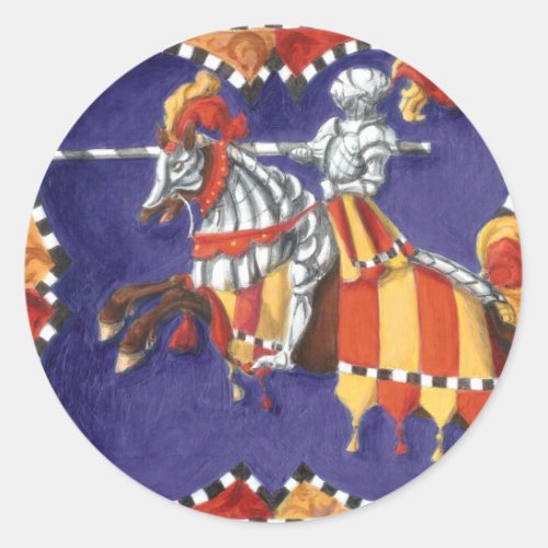 Medieval Knight Jousting Stickers