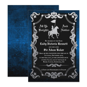 Medieval Knight Jousting Wedding Invitation