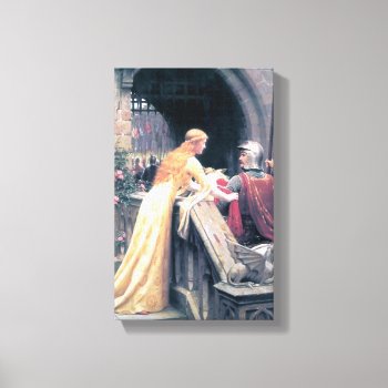 Medieval Knight Lady Antique Painting Canvas Print by EDDESIGNS at Zazzle