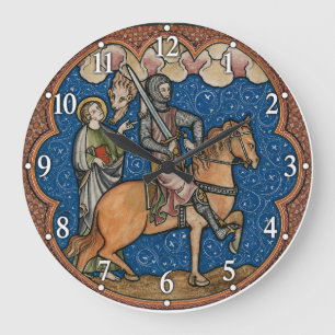 Medieval Knight Large Clock