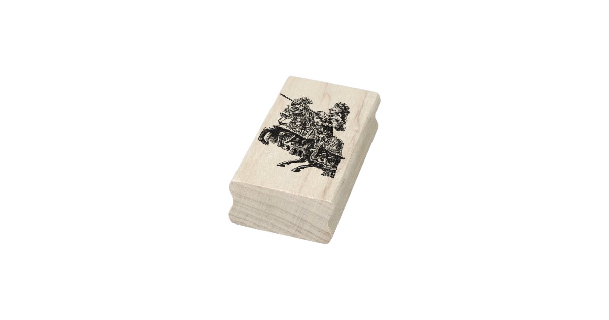 Medieval Knight Large Rubber Stamp | Zazzle