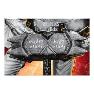 Medieval knight - No Problems In Two Clicks Photo Print