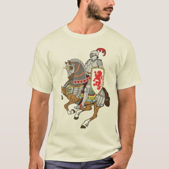 medieval knight on a horse T-Shirt (Front)