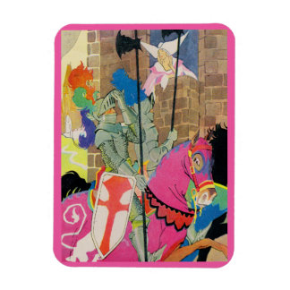 medieval knight on horseback magnet