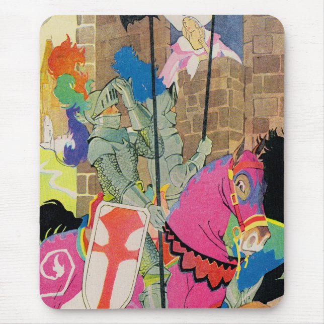 medieval knight on horseback mouse pad (Front)