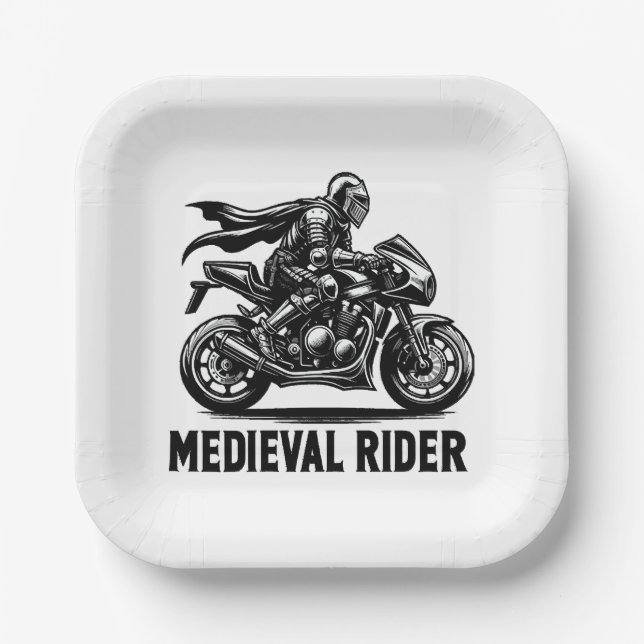 Medieval knight paper plates (Front)