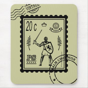 Medieval Knight Postal Stamp Mousepad by LVMENES at Zazzle
