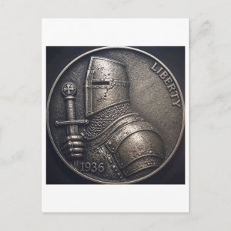 Medieval knight. postcard