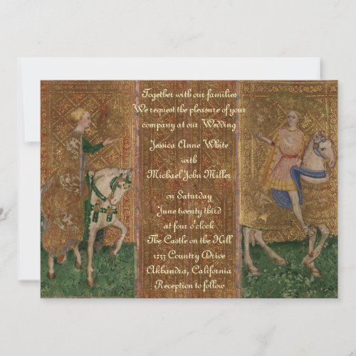 Medieval Knight Renaissance Fantasy Wedding Invitation