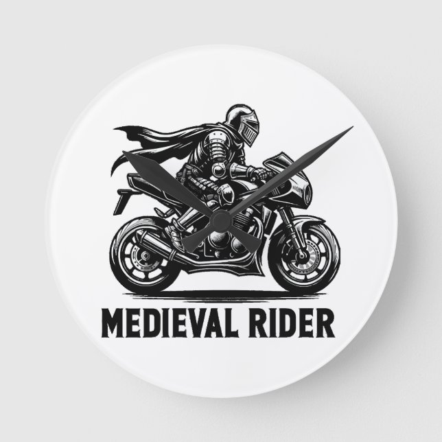 Medieval knight round clock (Front)