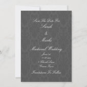 Medieval Knight Save The Date Cards (Back)