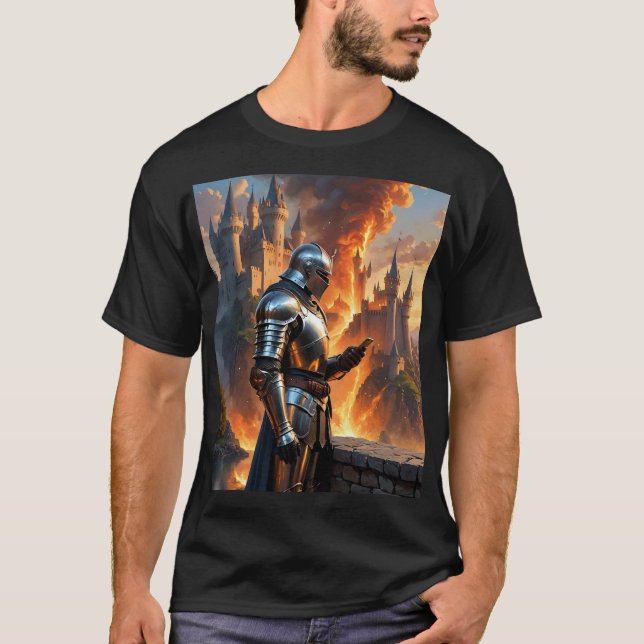 Medieval Knight Texting Meme Shirt (Front)