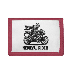 Medieval knight tri-fold wallet