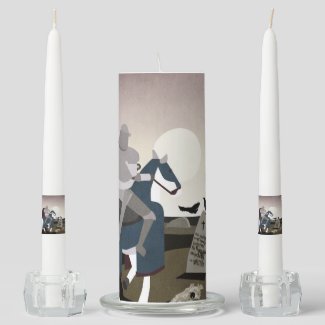 Medieval knight Unity Candle Set