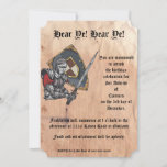 Medieval Knight With Sword And Shield Birthday Invitation at Zazzle