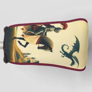 Medieval Knight & wyvern  Golf Head Cover