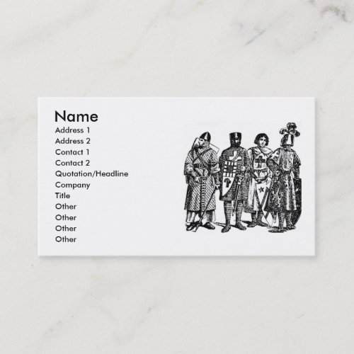 Medieval Knights Business Card