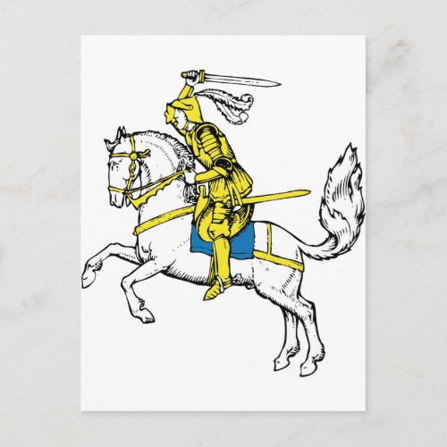 Medieval Knights Horses Lions Castle Party Destiny Postcard