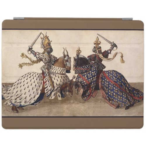 Medieval knights jousting iPad smart cover