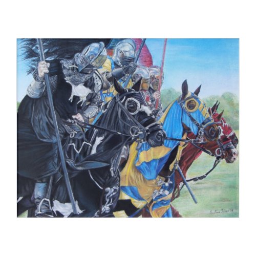 medieval knights jousting on horses historic art
