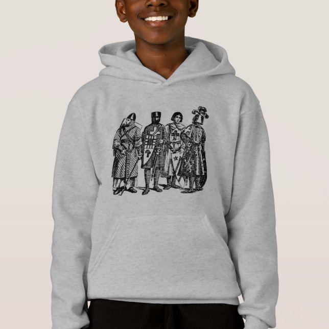 Medieval Knights Kid's Hooded SweatShirt (Front)