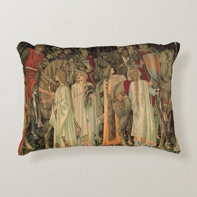 Medieval Knights of the Round Table Accent Pillow (Front)