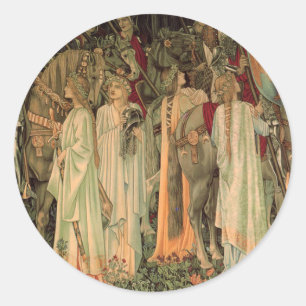 Medieval Knights of the Round Table Classic Round Sticker