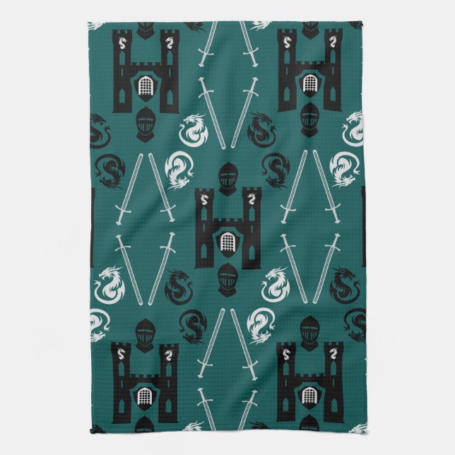 Medieval Knights Of The Round Table Kitchen Towel (Vertical)