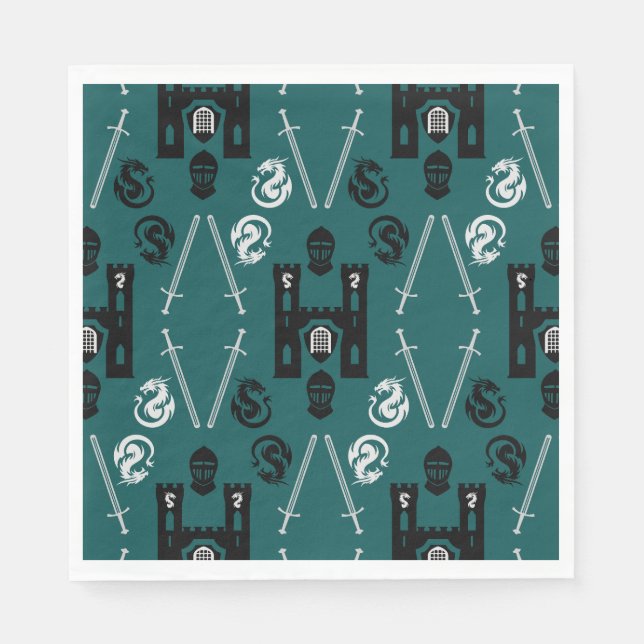 Medieval Knights Of The Round Table Napkins (Front)