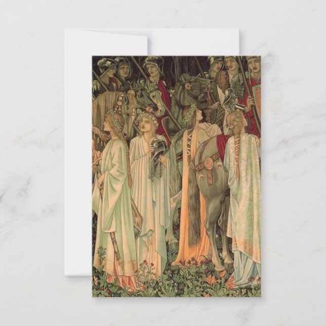 Medieval Knights of the Round Table RSVP Card (Front)