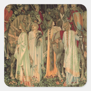 Medieval Knights of the Round Table Square Sticker