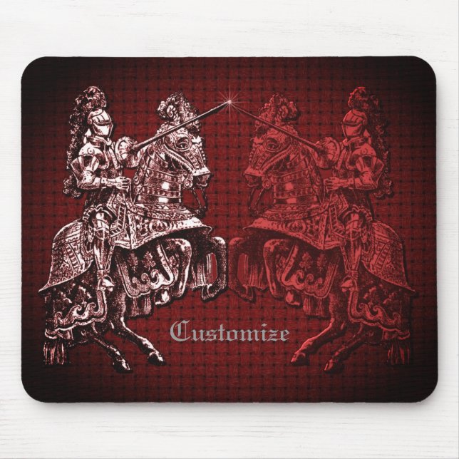 Medieval Knights Red Mouse Pad (Front)