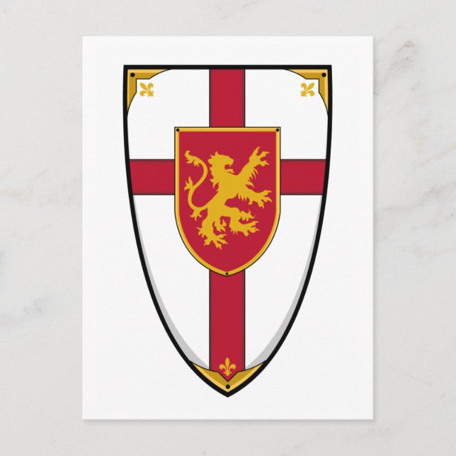 Medieval Knights Shield Postcard (Front)
