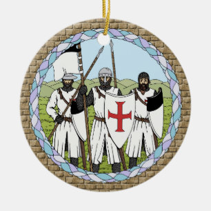 Medieval Knights Templar Ceramic Ornament