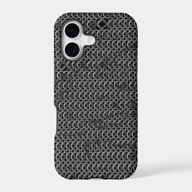 Medieval Knights Templar Chain Mail effect Iphone Case (Back)