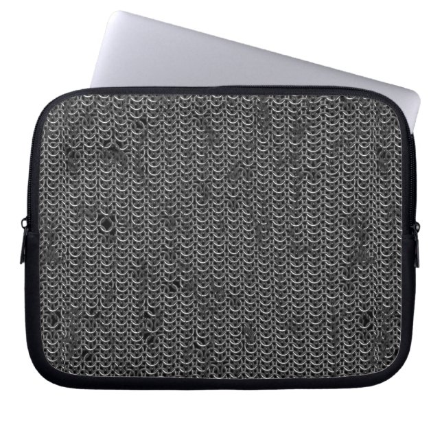 Medieval Knights Templar Chain Mail effect Laptop Sleeve (Front)