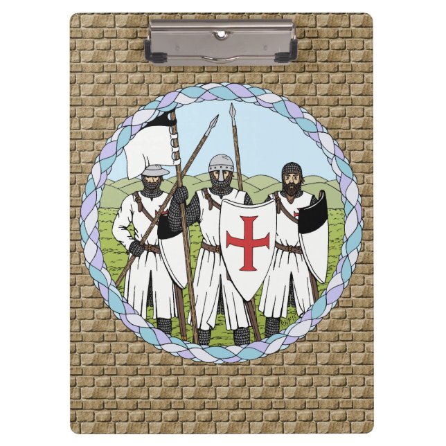 Medieval Knights Templar Clipboard (Front)