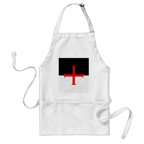 Medieval Knights Templar Cross Flag Adult Apron