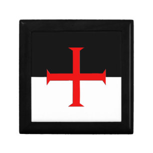 Medieval Knights Templar Cross Flag Jewelry Box
