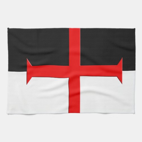 Medieval Knights Templar Cross Flag Kitchen Towel