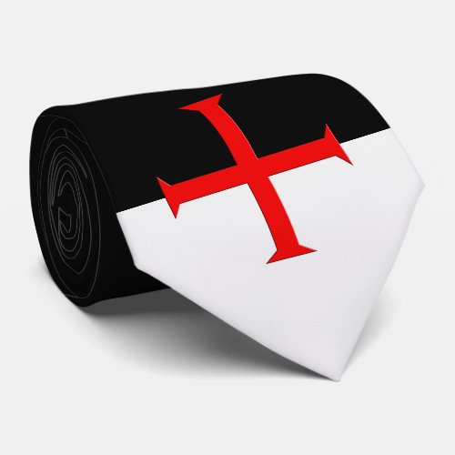 Medieval Knights Templar Cross Flag Neck Tie