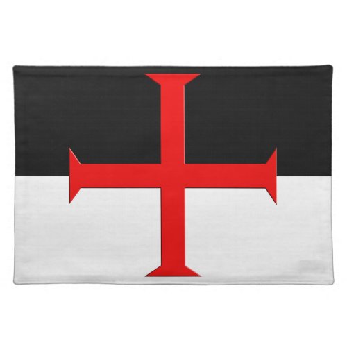 Medieval Knights Templar Cross Flag Placemat