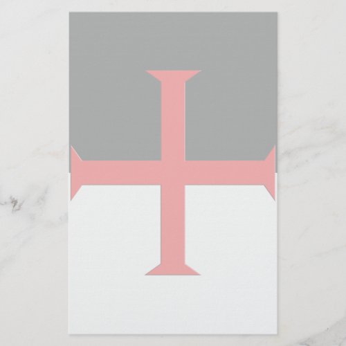 Medieval Knights Templar Cross Flag Stationery