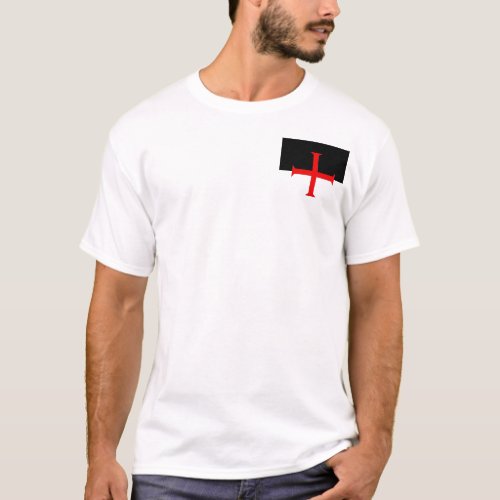 Medieval Knights Templar Cross Flag T_Shirt